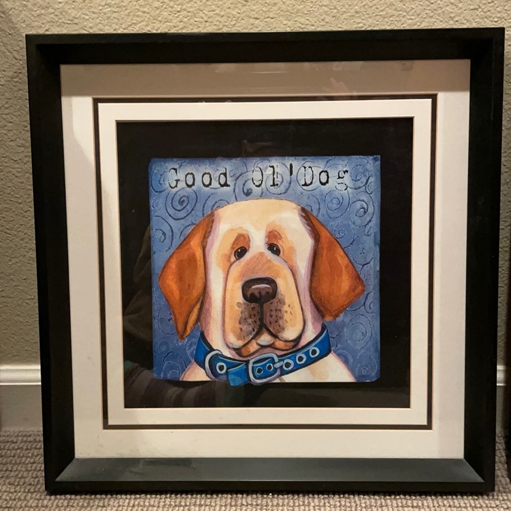 2 dog paintings